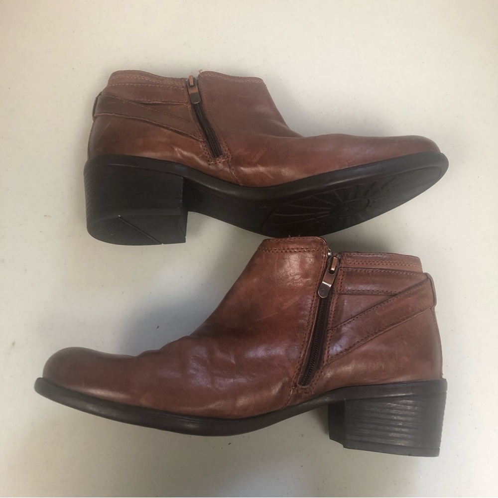 Bussola Sienna Savin Leather Ankle Boots Womens /Size 39 /Nevada Russet